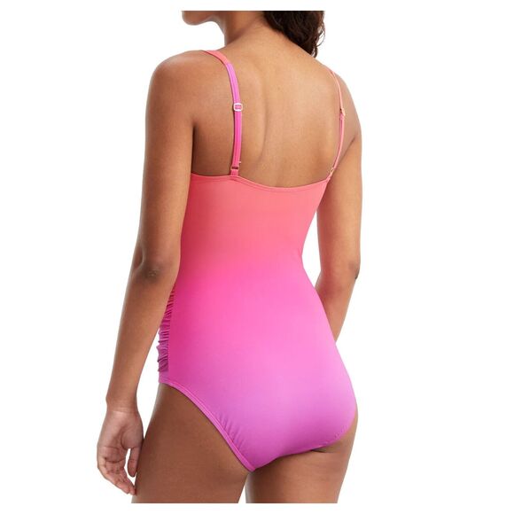 Bleu Rod Beattie Sz 12 Purple Crush Cool Breeze Shirred Underwire One-Piece - Picture 8 of 8